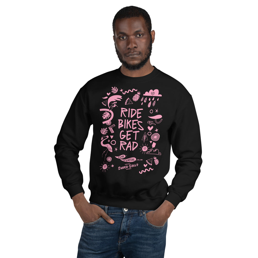 Ride Bike Get Rad Unisex Fleece Pullover
