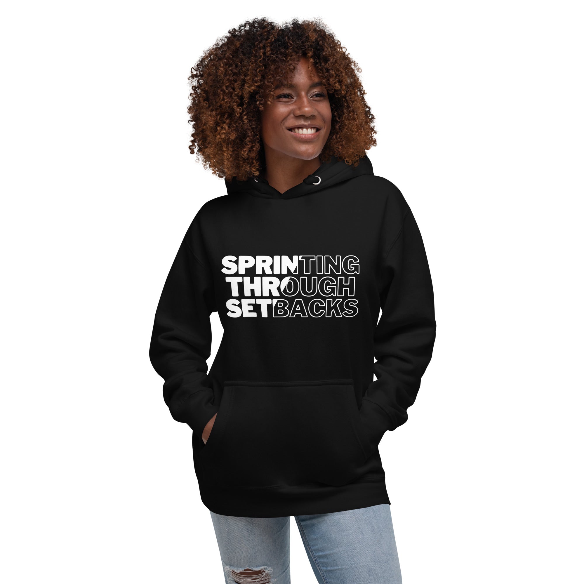Sprinting Through Setbacks Unisex Hoodie