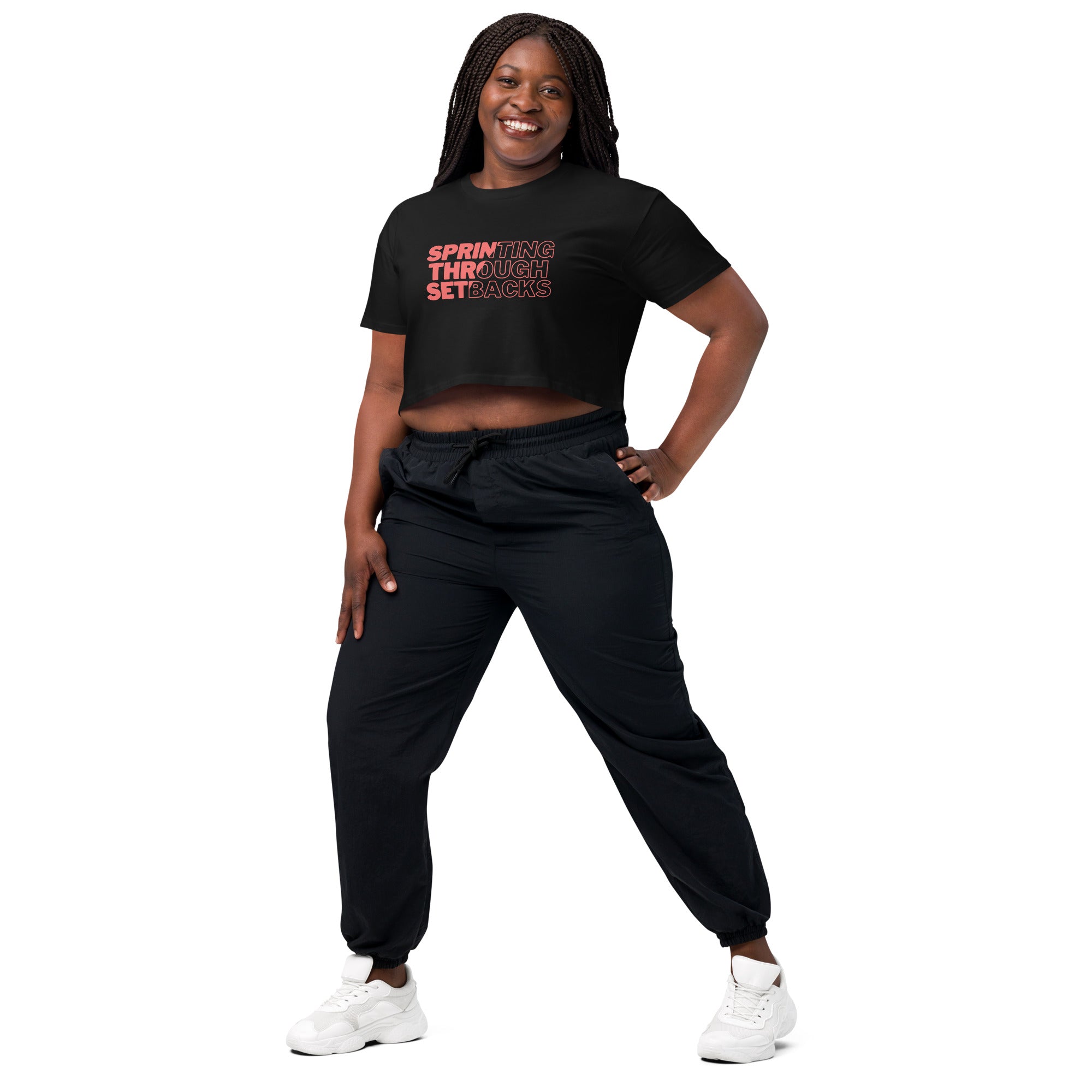 Sprinting Through Setbacks Crop Top