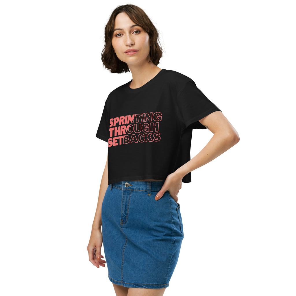Sprinting Through Setbacks Crop Top
