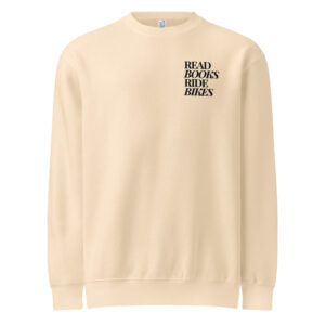 Read Books Ride Bikes Embroidered Unisex Crew Neck Sweatshirt